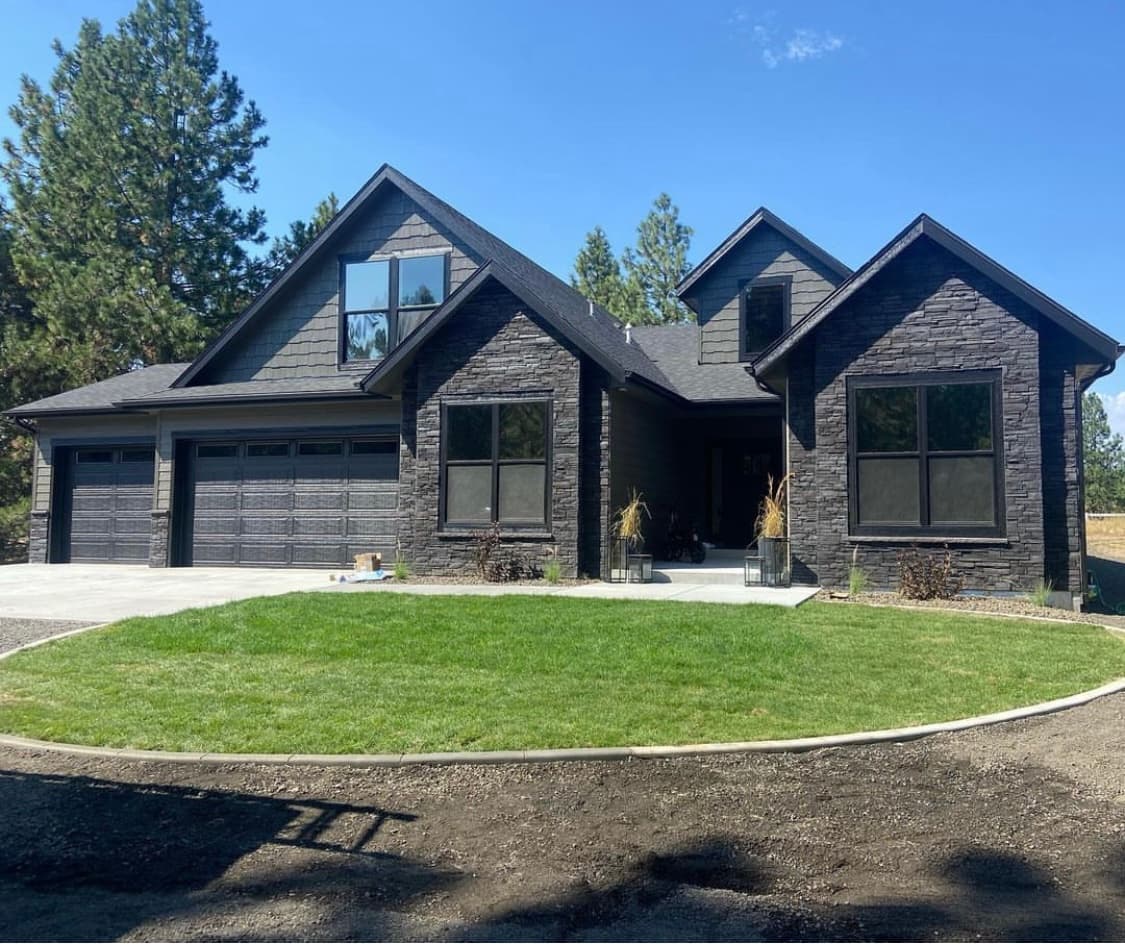 Paint contractor working on exterior